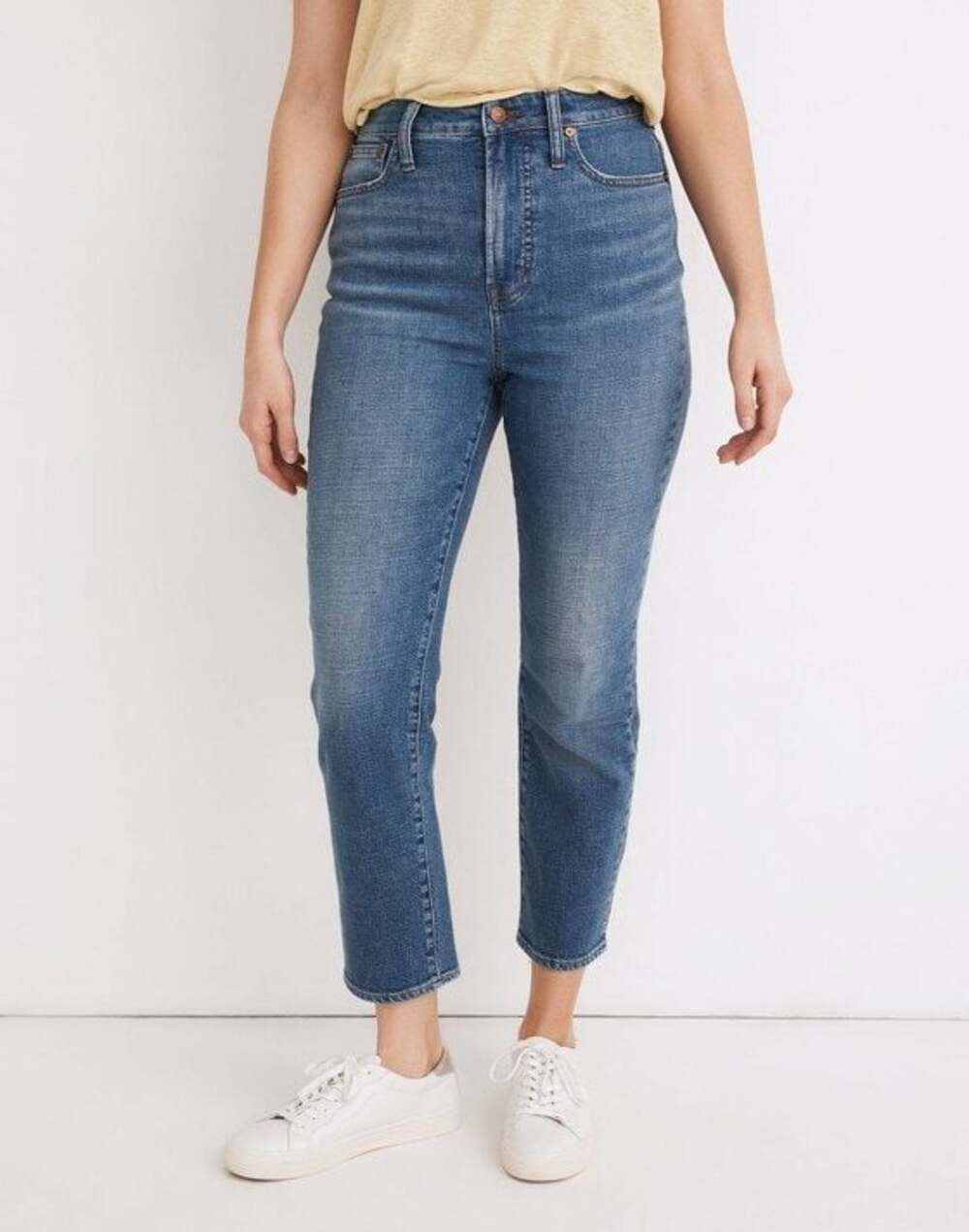 Madewell The Curvy Perfect Vintage Crop Jeans in Sandford Wash Size 24